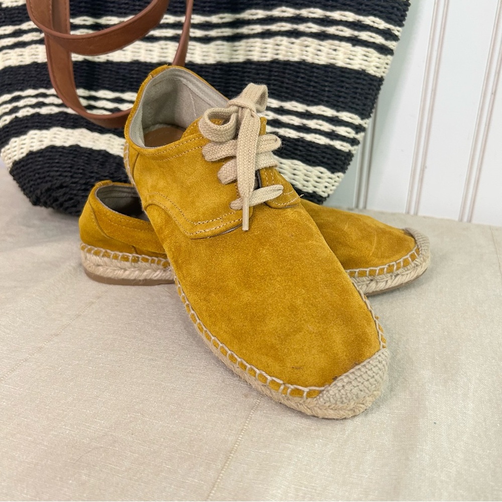Vanessa Bruno🌻 Yellow Suede Espadrilles NWOT Size 38 (7 US) Made In Spain